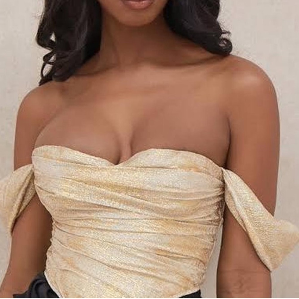 House of CB Women's Gold and Yellow Corset Size M